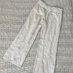 J.Crew Square Patch Design Mid-Rise Wide Leg Corduroy Pants White (Small) Photo 3