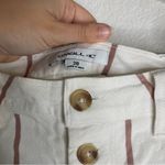O'Neill  Striped Button Fly Shorts White High Waisted Size 28 Photo 3