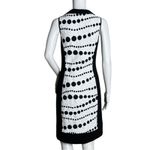 Joseph Ribkoff ‎ Dress Womens 8 Black White Panel Sheath Polka Dot Sleeveless Fun Photo 2