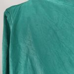 Sally LaPointe Crinkle Satin Scarf Neck Top | SIZE 2 Green Photo 12