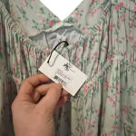 NWT Sokie Collective The Summer Flutter green pink floral midi Dress Size Small Photo 8