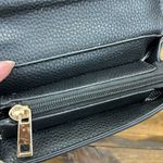 Black Textured Faux Leather Small Satchel Handbag Purse 8 x 6.5 Inch Photo 8