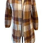 Loft | Checkered Plaid Open front Cardigan Photo 0