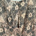 Adrianna Papell  lace dress w/crystal brooch.Dusty pink w gray/black,peephole S14 Photo 10