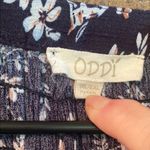 Blue and White Pleated Long Sleeve Sundress Black Size XL Photo 1