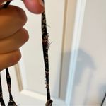 H&M Floral Black pink slip Dress side slits v-neck midi women’s size 14 flowy Photo 7