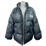 Creshock Graffiti Black Long Sleeve Streetwear Casual Puffer Jacket Coat XL Photo 0