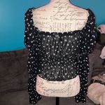 H&M π4 for $20 Off the Shoulder See Through Crop Top, Large Photo 3