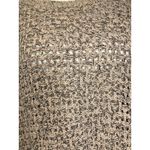 Gap  Oversized Sweater Womens L Pink Gray Open Knit Crochet Fisherman Chunky Crew Photo 5