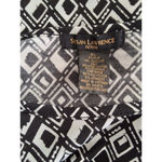 Susan Lawrence Size LP Black And White with Zipper Accents Blouse Photo 6