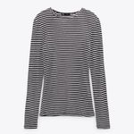 ZARA Women’s striped long sleeve top Photo 0