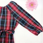 Draper James RSVP Long Sleeve Tiered Bow Back Dress Holiday Plaid Ruffle Belted Photo 10