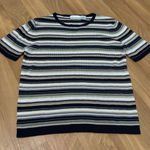 Croft & Barrow 90’s Vintage Striped Short Sleeve Sweater Small Photo 0
