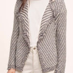 Anthropologie Angel of the North Tipperary Knit Sweater Jacket Gray Small EUC Photo 0