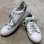 Steve Madden Kristy White Sneakers with Snake Print Detail Photo 0