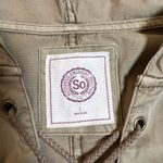 SO  Utility Pullover Lace Up Jacket with Hood Size Large Casual Lightweight Photo 3