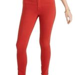 Madewell 10” High Rise Garment Dyed Skinny Jeans in Bright Ember Size 26 Photo 0