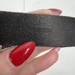 Michael Kors  Size M Belt Black Brushed Leather Distressed Adjustable Silver Tone Photo 5