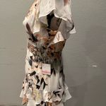 NWT Taylor Ruffle Sleeve Tiered Floral Print Maxi Dress Floral Tiered Maxi Dress White Size 10 Photo 3