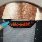 Vintage 1970s Nik Nik Grey Star Sunrise Silk Button Up Shirt XL Blouse Dancers Brown Photo 2