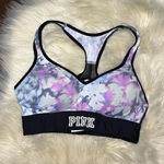 PINK - Victoria's Secret Pink ultimate push up sports bra pink and grey tie dye sz small Photo 0