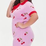 Forever 21 NWT  Plus Size Cherry Print Sweater Dress Photo 2