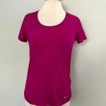 Under Armour Run Magenta Fitted Short Sleeve Workout Tshirt Photo 0