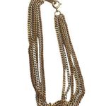 Bronze Gold and Silver Avon Layered Bracelet Necklace Earrings Set Clip Ons Vint Photo 9