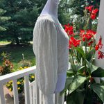 Free People  Ivory Lace Puff Sleeve Crop Top with Open Back - Size Photo 3