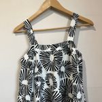 Loft  Firework Print Tiered Square Neck Linen Blend Midi Dress Sz S Photo 7