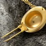 Vintage Hat Shaped Chatelaine Pin and Dress Clip Gold Photo 4