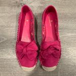 Bandolino NWOT  Suede Hot Pink Bow Flats Shoes  Sz 9 Photo 1