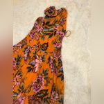 Farm Rio NEW  Orange Wonderful Bouquet halter floral Maxi Dress sz XS Photo 2