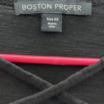 Boston Proper Cotton Black Criss Cross V Neck Long Sleeve Tee Shirt Womens M Photo 8