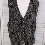 TRES PAQUETTE (Byer California) Vintage Black Velvet Vest w Sparkle Design Photo 0