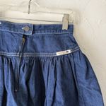 Cherokee Vintage 90s  Skirt Western Native XS Blue Denim‎ High Waist Pleated Photo 4