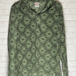 Avalanche  Green Patterned Fleece Pullover Sweatshirt Woman’s Size Medium Photo 0