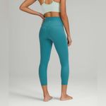 Lululemon  Align High Rise Crop Leggings Sz 10 Blue Green Nulu Photo 1