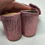 Abound  Pink Glitter Fabric Chunky Heel Mule Womens 8 Bow Coquette Girly Peep Toe Photo 8