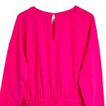 NY&C Bright Pink Long Sleeve Heavyweight Stretch Waist Romper Womens Size XL NWT Photo 9