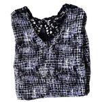 Fifth & Park Tunic Top Large Dress Swimsuit Coverup Black White Abstrac… Size undefined Photo 10