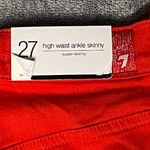 7 For All Mankind Jen 7 By  Women's Ankle Skinny Jeans Pants Size 4 27 NWT Red Photo 5