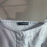 Brandy Melville Blue Button-Up Linen Camisole Tank Blouse Size Small Photo 1