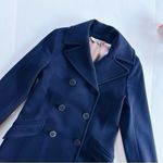Fleurette Women’s Reese Midnight Double Breasted Wool Peacoat Size 0 Blue Photo 4