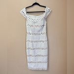 Alberto Makali Albert Makali Cream Off The Shoulder Sheer Lace Dress Size 6 Photo 1