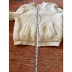 Iris Los Angeles Cream Sherpa Bomber Jacket Zip Faux Fur L (Runs Small) Photo 3