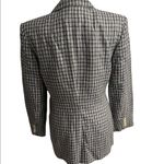 LRL 100% Linen Blue Checkered Plaid Blazer Sz 4 Photo 4