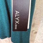 ALYX Size XL ALine Green Super Soft Sweater Dresss 3/4 Ruched Sleeves Ve… Photo 7