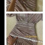 Maje Pleated Metallic Pink Dress Photo 15