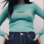 ZARA  Knit Fuzzy Sweater Tube Top Photo 2